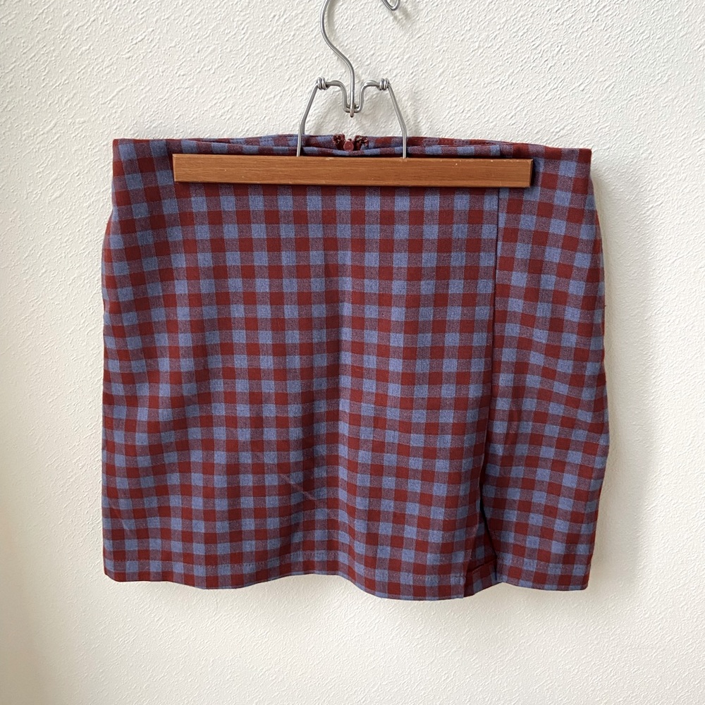 Checkered Gingham Mini Skirt